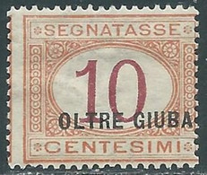 1925 OLTRE GIUBA SEGNATASSE 10 CENT MNH ** - RF36-9 - Oltre Giuba