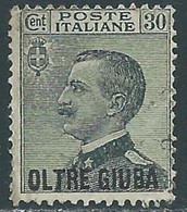 1925 OLTRE GIUBA USATO EFFIGIE 30 CENT - RF15-6 - Oltre Giuba