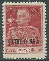 1925-26 OLTRE GIUBA GIUBILEO 60 CENT D. 11 MNH ** - RF15-6 - Oltre Giuba