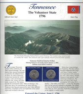 Etats-Unis - Feuillet "Etat" - 2 Quarters FDC 1999 (Philadelphie Et Denver) Et 2 Timbres Neufs - Tennessee - Unclassified