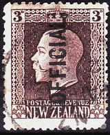 NEW ZEALAND 1915 KGV 3d Chocolate Official Perf 14 X 14.5 SGO100b Used - Gebraucht