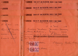 VP20.014 - LUCON 1947 / 48 - Lot De 5 Reçus Signés, Mme La Vicomtesse De L'ESPINAY épouse MARTIN - DECAEN - Otros & Sin Clasificación