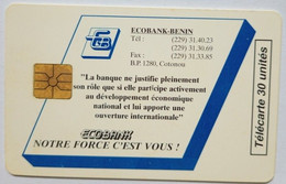 Benin 30 Units Chip Card " Ecobank " - Benin