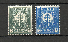 IRLANDE  N° 62 + 63  NEUFS AVEC ET SANS CHARNIERE COTE  10.00€    ANNEE SAINTE - Unused Stamps