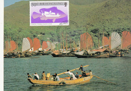 Hong Kong, Maximum Cards, (147), Bateau De Péche, 1987 - Maximumkarten