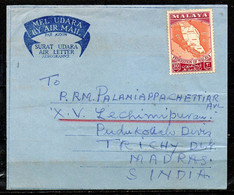 MALAISIE. N°83 De 1957-61 Sur Aérogramme Ayant Circulé. Cartographie De La Fédération. - Federation Of Malaya