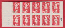 Carnet Neuf ** N° 2630 (Yvert) France 1990 - Marianne Du Bicentenaire,  Marge à Droite N° 021 Et A Gauche N°82683-1 - Modern : 1959-…