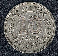 Malaya + Britisch Borneo, 10 Cents 1957 KN - Malasia