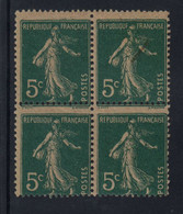 Semeuse, Yv 137; * Neuf Avec Charnière; Piquage à Cheval + Paille Dans Le Papier - Unused Stamps