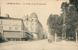 CPA-81 - LAVAUR - La POSTE Et Les Promenades -Animation  _Scan Recto/Verso - Lavaur