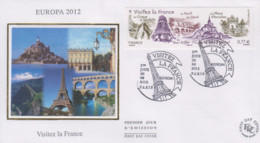 Enveloppe   FDC   1er  Jour    FRANCE   Visitez  La   France    EUROPA    2012 - 2012