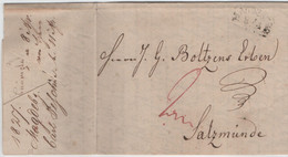 Germany  PRUSSIA  1827 Letter/ Brief, MAGDEBURG Cancel/Stempel To SALZMUENDE - Unclassified