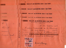 VP20.017 -  1946 / 47  - Lot De 9 Reçus Signés, Melle Anne De LA FLEURIAYE à LUCON - Autógrafos