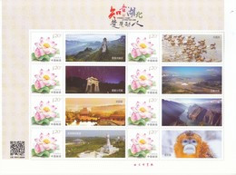 China 2016 Friendly Hubei And Attractive Land  Special Sheet B - Singes