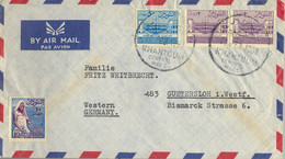 1967 SUDAN / SOUDAN - SOBRE CIRCULADO POR VIA AÉREA , KHARTOUM CENTRAL MAILS - REPUBLICAN PALACE , COTTON PICKING - Sudan (1954-...)