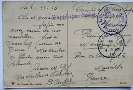 Guerre 14-18 - Cachet Kriegsgefangenen - Sendung - Prisonnier Guerre Français à Nurnberg 1914 - Sur CPA BE - 1. Weltkrieg 1914-1918