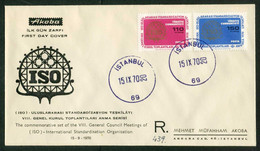 Türkiye 1970 ISO, 8th General Council Meeting, I.S.O. Conference Mi 2194-2195 FDC - Briefe U. Dokumente