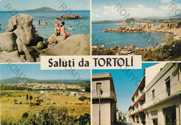 CARTOLINA  TORTOLI,NUORO,SARDEGNA,SALUTI,ISOLA,BELLA ITALIA,STORIA,CULTURA,MEMORIA,RELIGIONE,VIAGGIATA 1977 - Nuoro