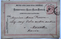 ENTIER POSTAL AUTRICHE 1894 - Envoi De JČIĆI ( Croatie ) à Marseille - Assez BE Voir Cachet Commercial BE - Briefe U. Dokumente