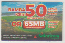 KENYA - BAMBA 50 (1/4 Size), Safaricom Card , Expiry Date:16/10/2020, Used - Kenia