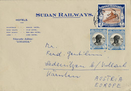 1959 SUDAN / SOUDAN - SOBRE CIRC. VIA AÉREA , KHARTOUM , SUDAN RAILWAYS - AMBATCH CANOE , HADENDOWA - Soudan (1954-...)