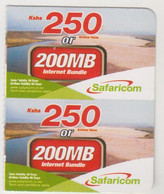 KENYA - Airtime 500 (Half Size), Safaricom Card , Expiry Date:01/04/2016, Used - Kenya