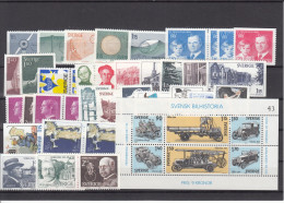 Sweden 1980 - Full Year MNH ** - Annate Complete