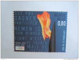 België Belgique 2004 JO OS Athene Olympische Vlam Flamme 3306 Timbre Du BL 114 Yv 3293 Tumbre Du Bloc 104 MNH ** - Ungebraucht