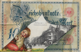 Postkarte - ALLEMAGNE - ALSACE - Mülhausen Mulhouse - Reichsbant'note -1910 - DEP N° 633 - Colmarervorstadtstr. - Other & Unclassified