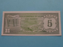 VIJF FLORIN (5) Jan 1986 ( 0005490180 ) Banco Central Di ARUBA ( Voir / See > Scans ) UNC ! - Aruba (1986-...)