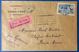 Colonies Francaises Guadeloupe Lettre N° 129 1ere Liaison Aérienne Les Saintes Guadeloupe Par Hydravion Special Rare ! - Briefe U. Dokumente