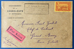 Colonies Francaises Guadeloupe Lettre N° 70 1ere Liaison Aérienne Guadeloupe Les Saintes Par Hydravion Special Rare ! - Covers & Documents