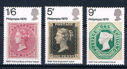 Großbritannien 555  - 557 - Briefmarkenausstellung Philympia 1970, London - Ongebruikt