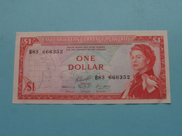One 1 $ Dollar ( B83 666352 ) East Caribbean ( Voir / See > Scans ) UNC ! - Ostkaribik