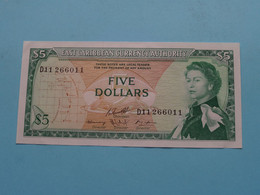 Five 5 $ Dollar ( D11 266011 ) East Caribbean ( Voir / See > Scans ) UNC ! - East Carribeans