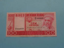 100 - Cem Escudos - 1977 ( D4 806609 ) Banco De CABO VERDE ( Voir / See > Scans ) UNC ! - Cap Verde