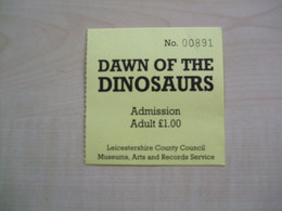 Ticket Ancien DAWN OF THE DINOSAURS - Biglietti D'ingresso