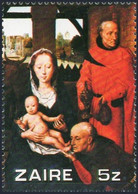 991**(BL36) - Noël L'adoration Des Mages / Kerstmis Aanbidding Der Herders - Hans Memling - ZAÏRE - Cuadros