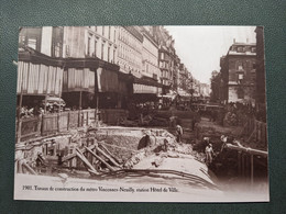 RECENTE TRAVAUX DE CONSTRUCTION DU METRO  RUE DE RIVOLI BHV - Métro