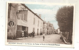 Cp, 86 , ARCHIGNY , Le Bureau De Postes Et Route De BONNEUIL-MATOURS , Vierge , Ed. Combier - Autres & Non Classés