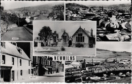 Newmilns. Multiview. Borebraes. Looking East. From Borebraes. Main Street. Lady Flora's Institute. - Ayrshire