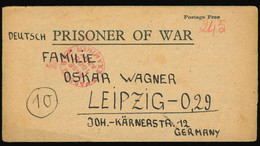 Zensur Censor Kriegsgefangenenpost Prisoner Of War 1945 Brief Nach Leipzig US Army France - Cartas
