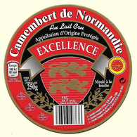 1 Etiqu. Camembert De NORMANDIE EXCELLENCE O B C AOP Neuve - Cheese
