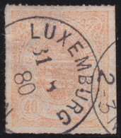 Luxembourg    .   Y&T     .    25  (2 Scans)     .    O    .     Oblitéré - 1859-1880 Coat Of Arms