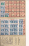 G619 Marche Bollo Fiscali Previdenza Tessera Intera Con 25 Valori  1972 -1974 - Revenue Stamps