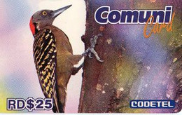 CODETEL : DMC022 RD$25 Comuni Card Bird  Thin USED Exp: 3 MONTHS - Dominicaanse Republiek