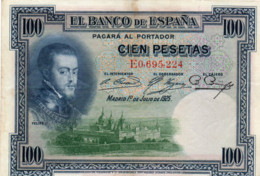 SPAIN 100 PESETAS 1925  P-69c  XF+++ - 100 Peseten