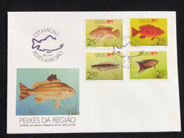 MACAU 1990 FISHES OF THE REGION FDC - FDC