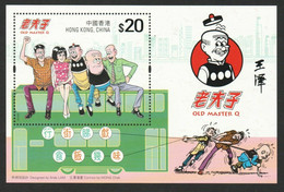 Hong Kong 2019 Old Master Q M/S MNH Comics Bus Landmark Unusual (hot Foil Stamping) - Nuevos