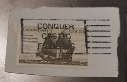 USA  CLEAR POSTMARK Fragment CONQUER CYSTIC FIBROSIS  SHIP CONCORD GERMAN INMIGRATION - Albuquerque